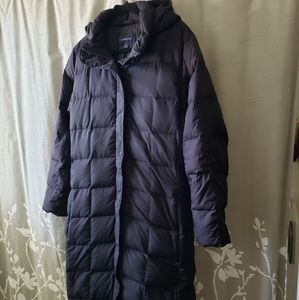 Black down-filled winter coat